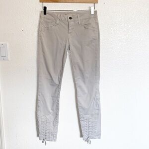 Vince Light Tan Lace Up Front Skinny Jeans